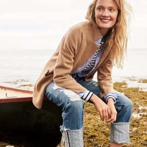 J.CREW Sophie Merino Wool Cotton Tan Sweater Cardigan